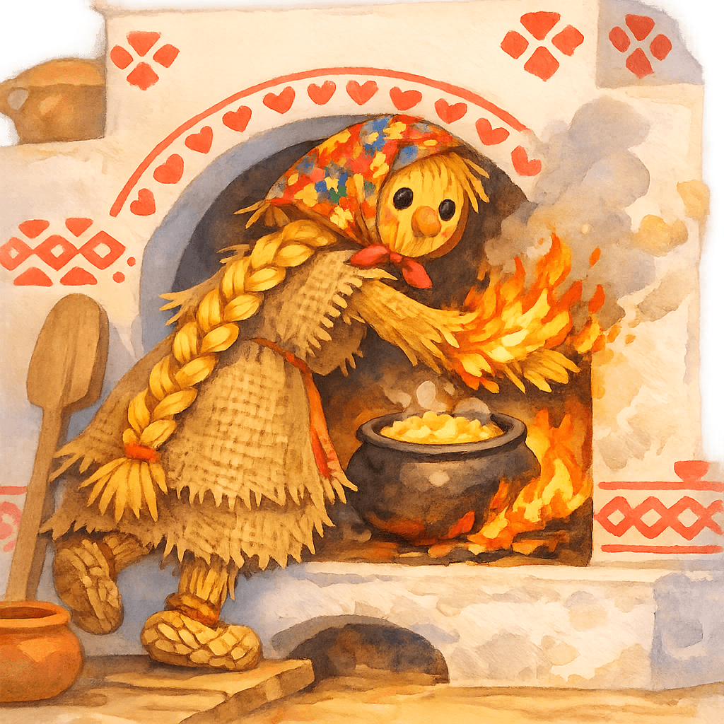 Масленица застревает в печи и сгорает