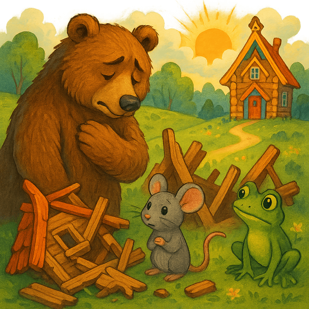 Медведь извиняется перед животными