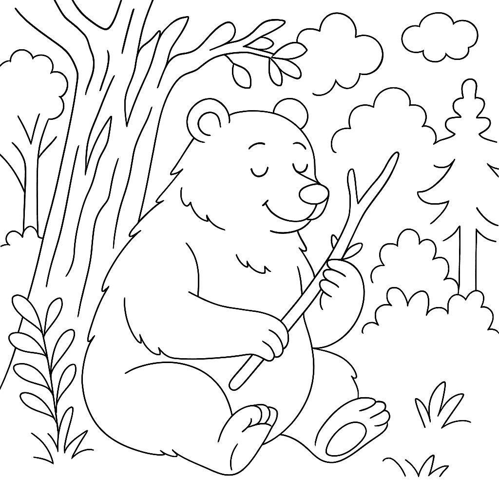 Раскраска по сказке "Музыкант"