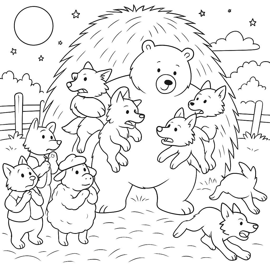 Раскраска по сказке "Плутишка кот"