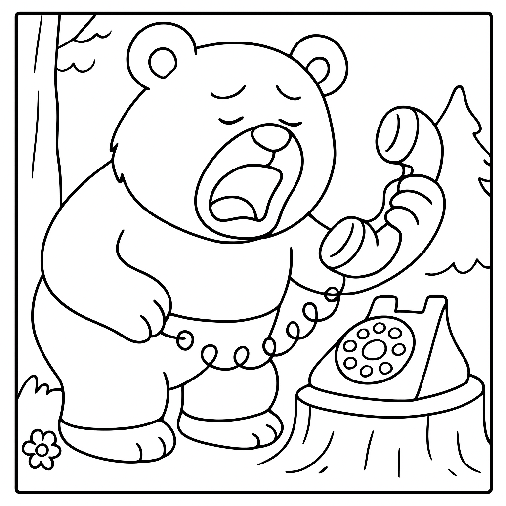 Раскраска по сказке "Телефон"