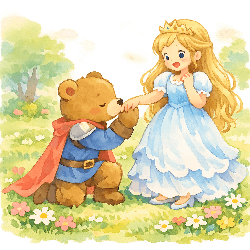 Медведь признаётся в своих чувствах принцессе