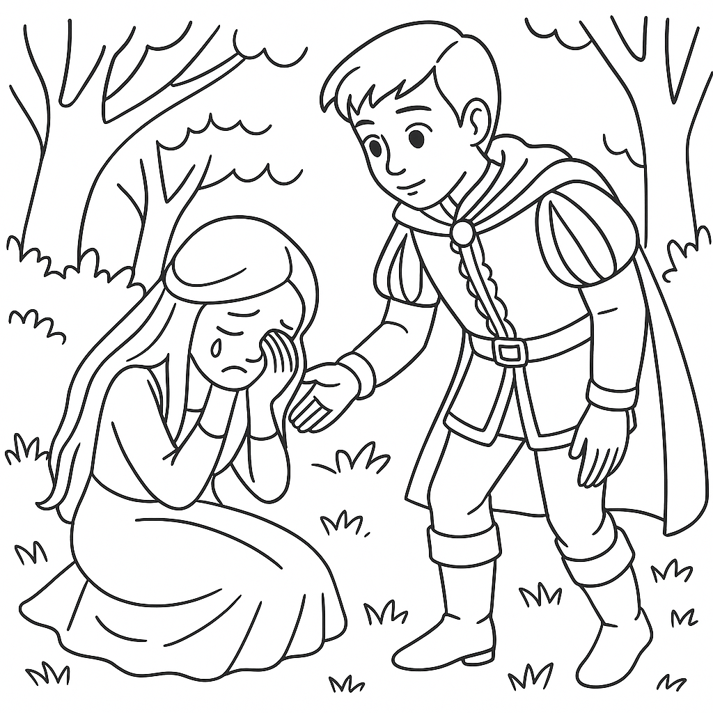 Раскраска по сказке "Волшебство"