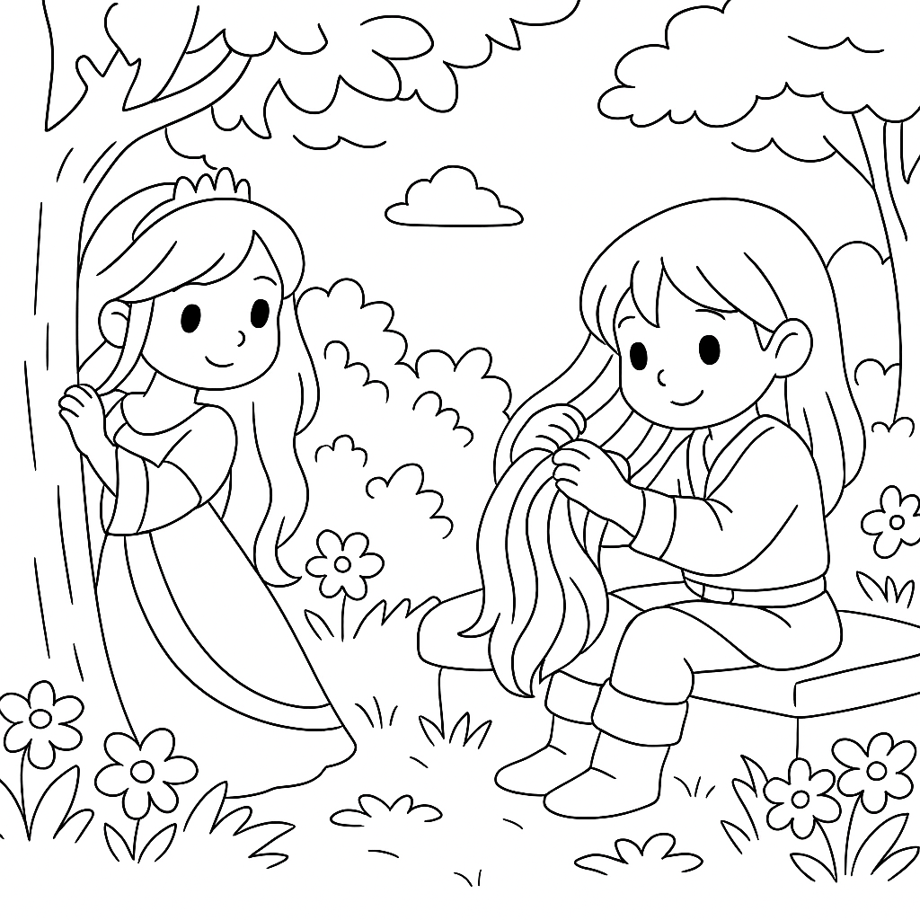 Раскраска по сказке "Леший"