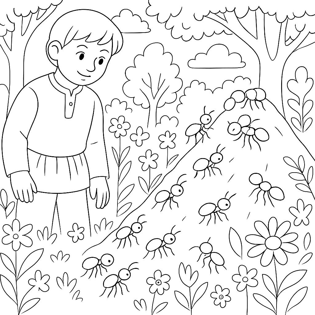 Раскраска по сказке "Царица пчел"