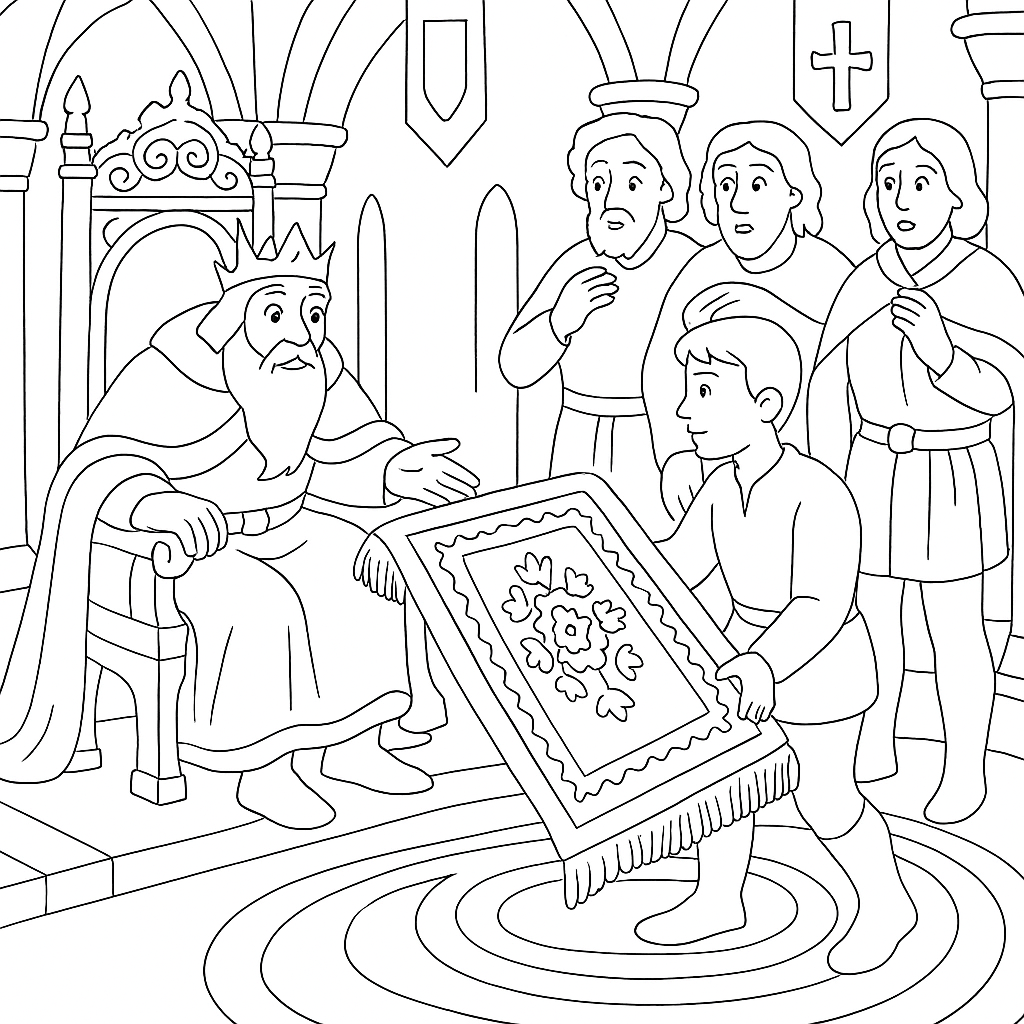 Раскраска по сказке "Жаба-королева"