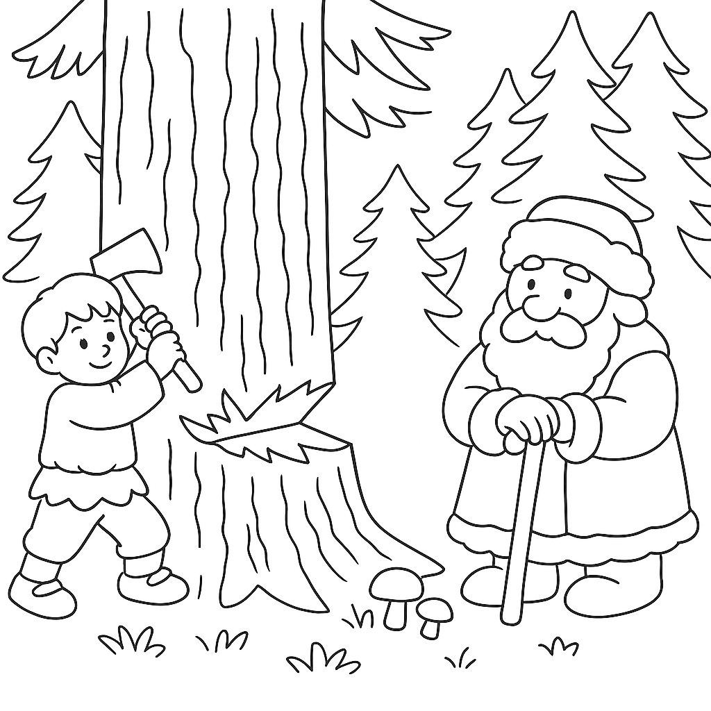 Раскраска по сказке "Летучий корабль"