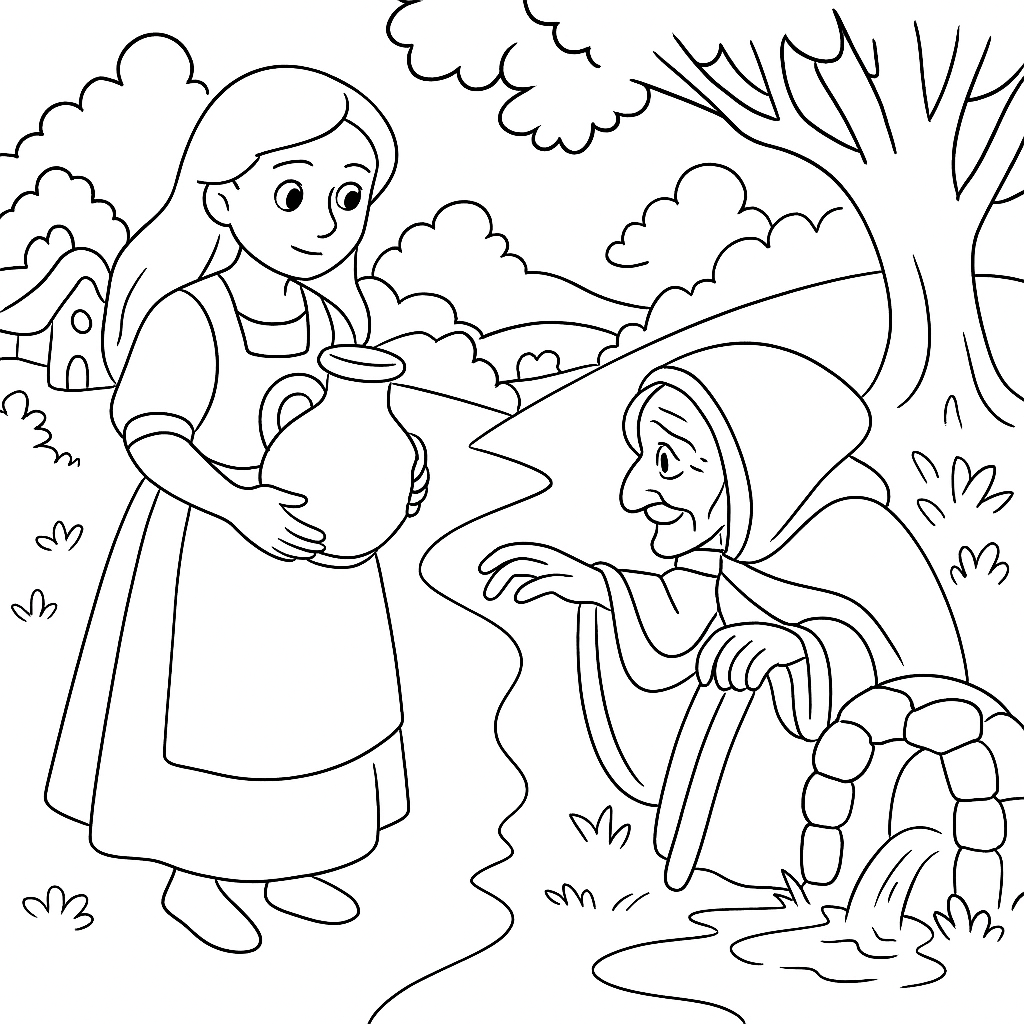 Раскраска по сказке "Волшебство"