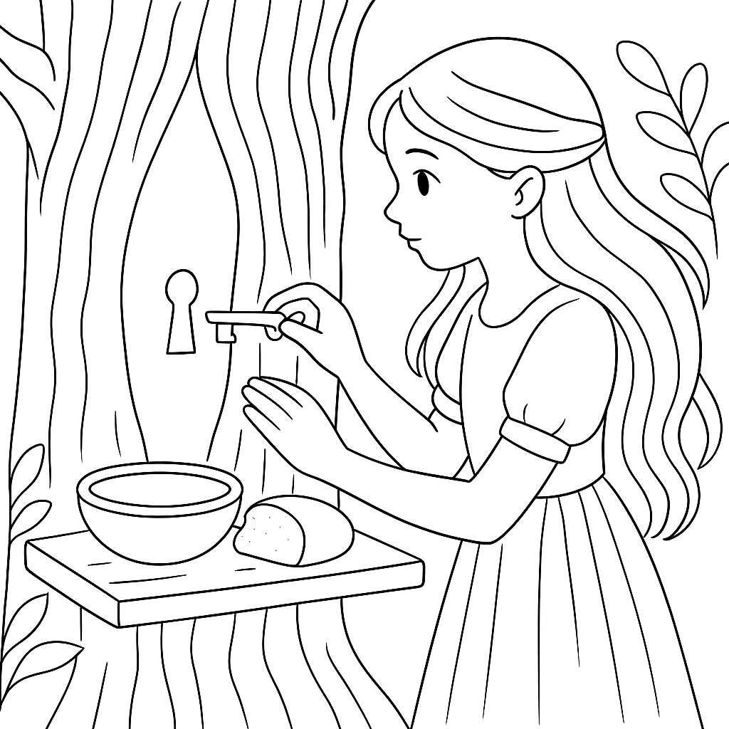 Раскраска по сказке "Лесная старуха"