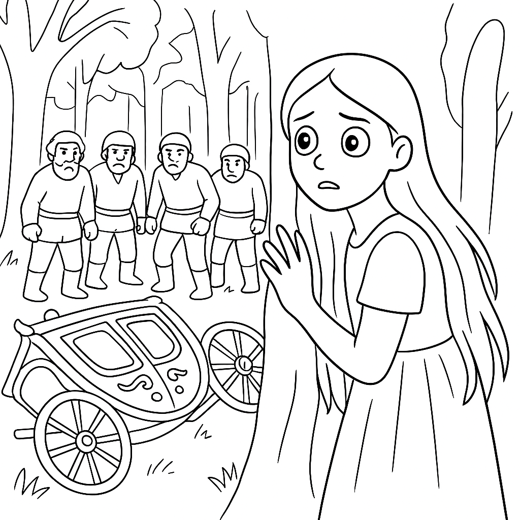 Раскраска по сказке "Лесная старуха"