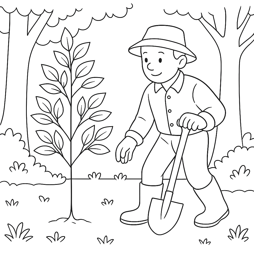 Раскраска по сказке "История одной яблоньки"