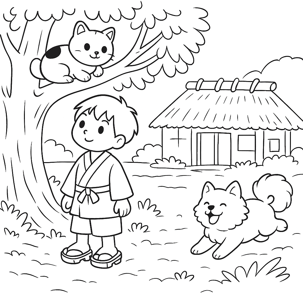 Раскраска по сказке "Кувшинный человечек"