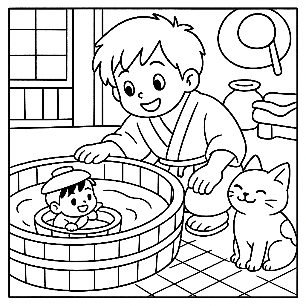 Раскраска по сказке "Кувшинный человечек"