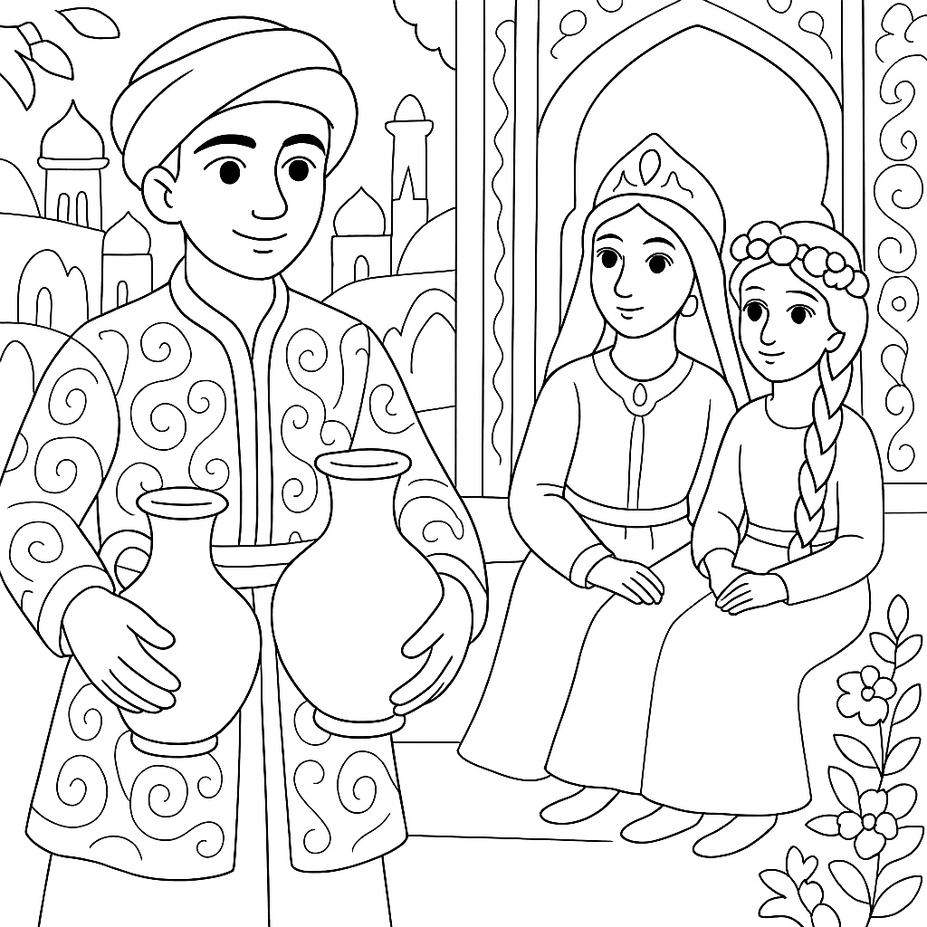 Раскраски: Красавец водонос