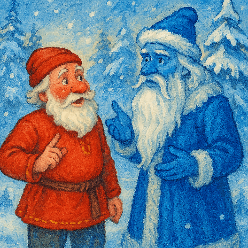 Два Мороза задумались над шуткой.