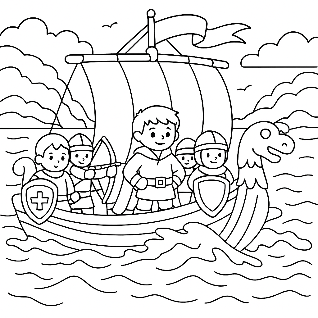 Раскраска по сказке "Страшный дракон скалы спиндлстон"