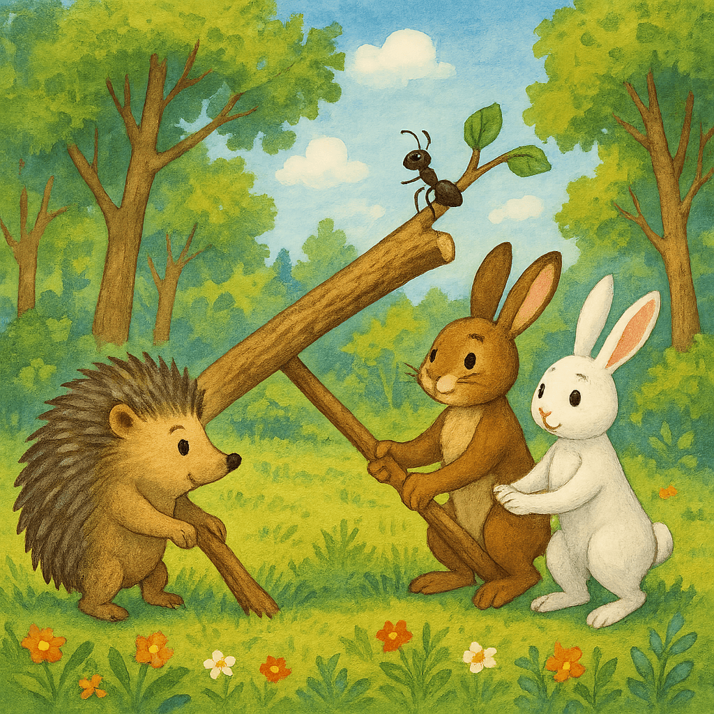 Муравей помогает поднять дерево