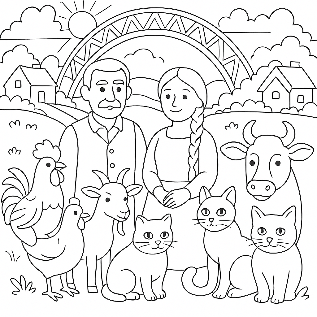 Раскраски: Хрустальный мост