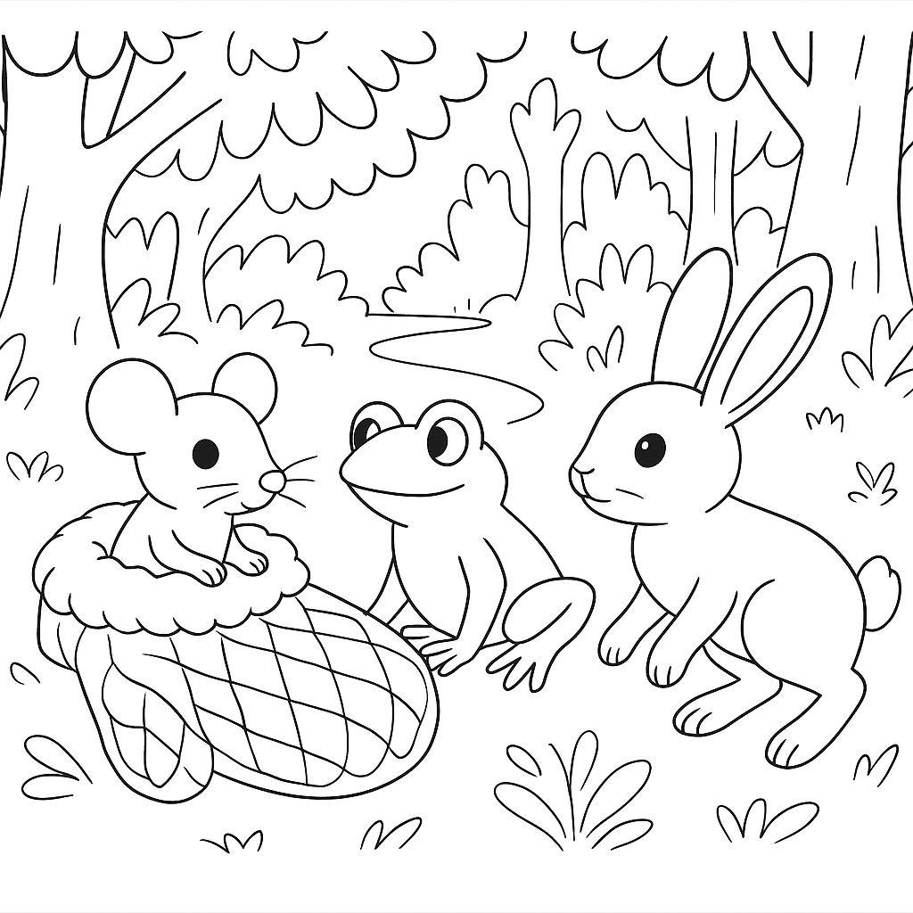 Раскраска по сказке "Рукавичка"