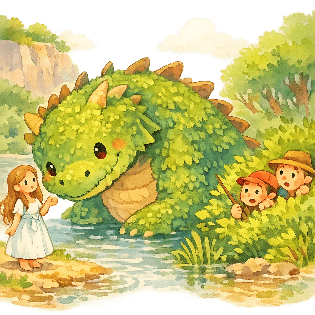 Дракон слушает Марту, засыпая как котенок у её ног, рыбаки наблюдают