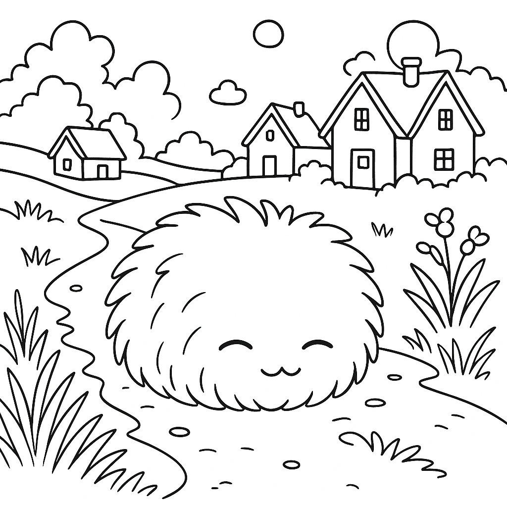 Раскраска по сказке "Клубок шерсти"