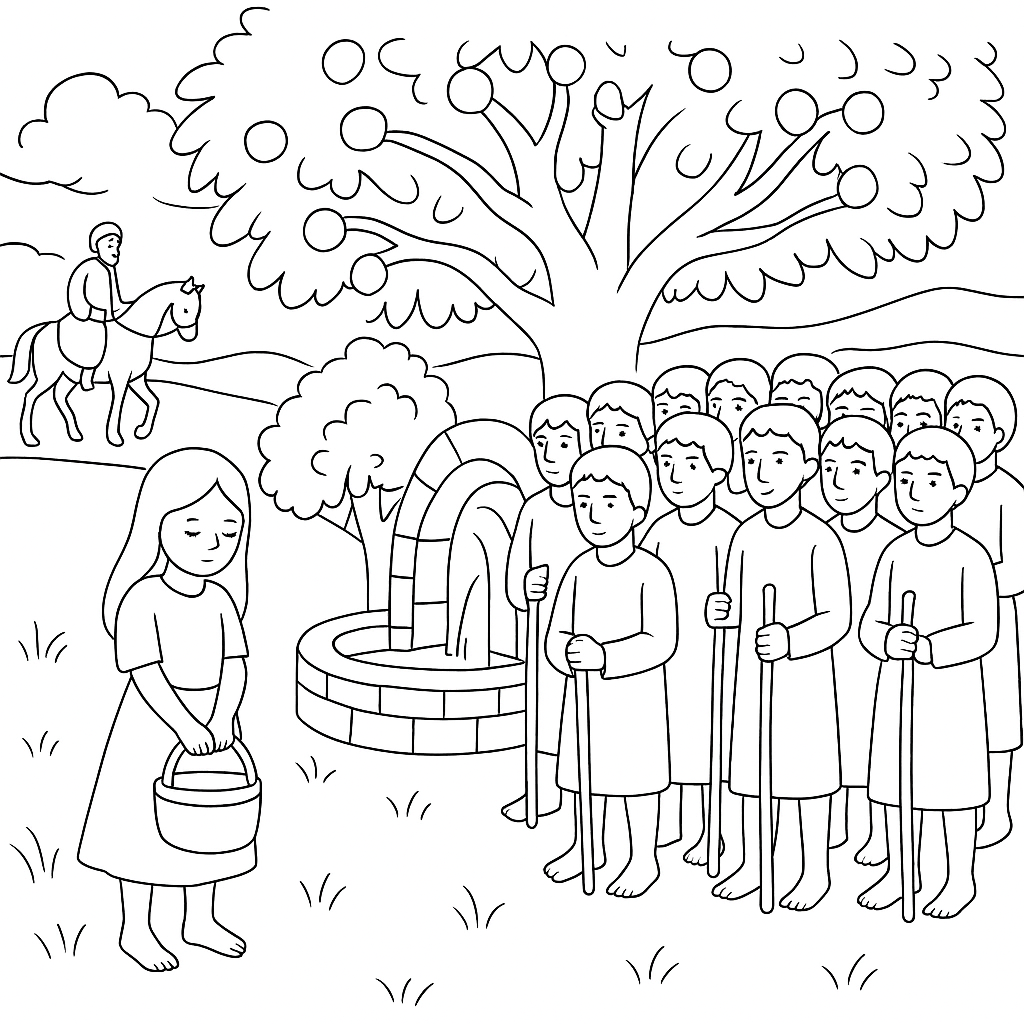 Раскраски: Сорок братьев и их сестричка