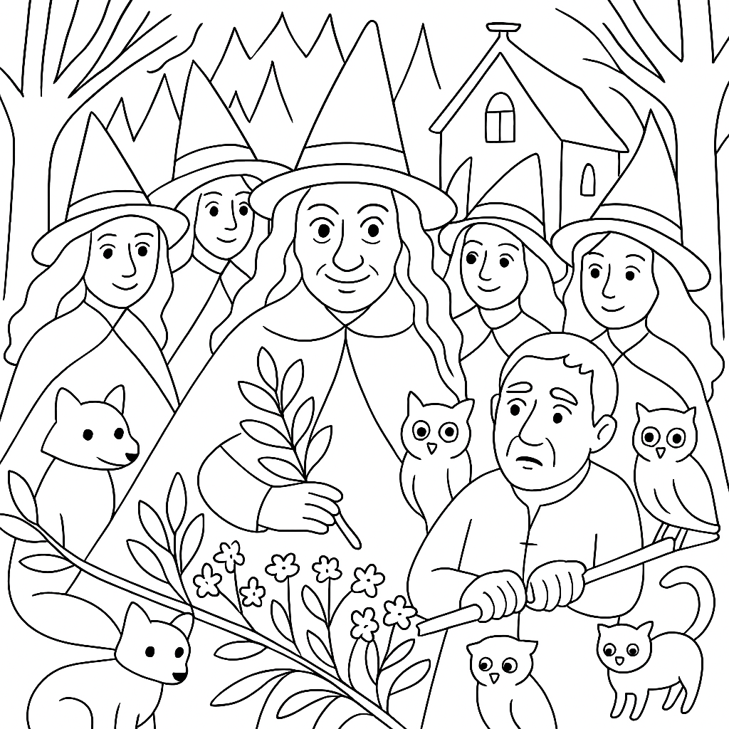 Раскраски: Ведьма из файфа