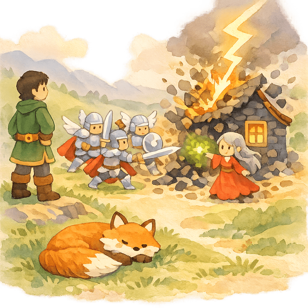 Победа небесных воинов — поверженная колдунья обращается в лисицу