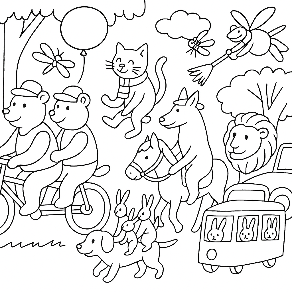 Раскраска по сказке "Тараканище"