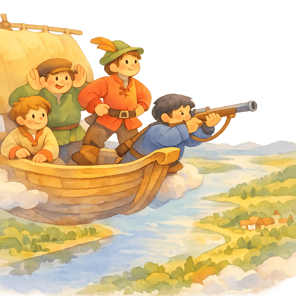 Стреляло присоединяется к друзьям на летучем корабле