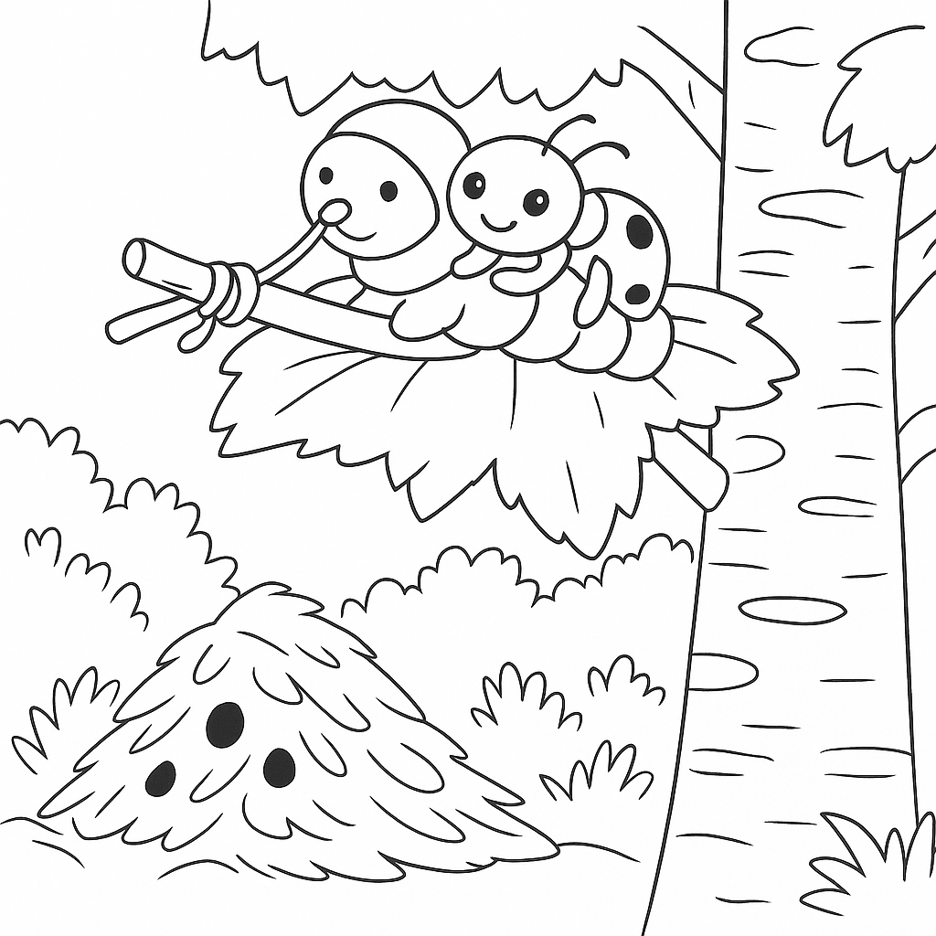 Раскраска по сказке "Как муравьишка домой спешил"