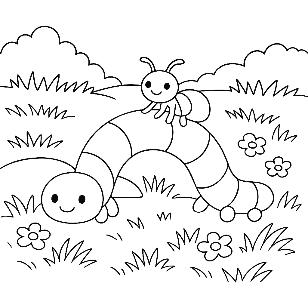 Раскраска по сказке "Как муравьишка домой спешил"