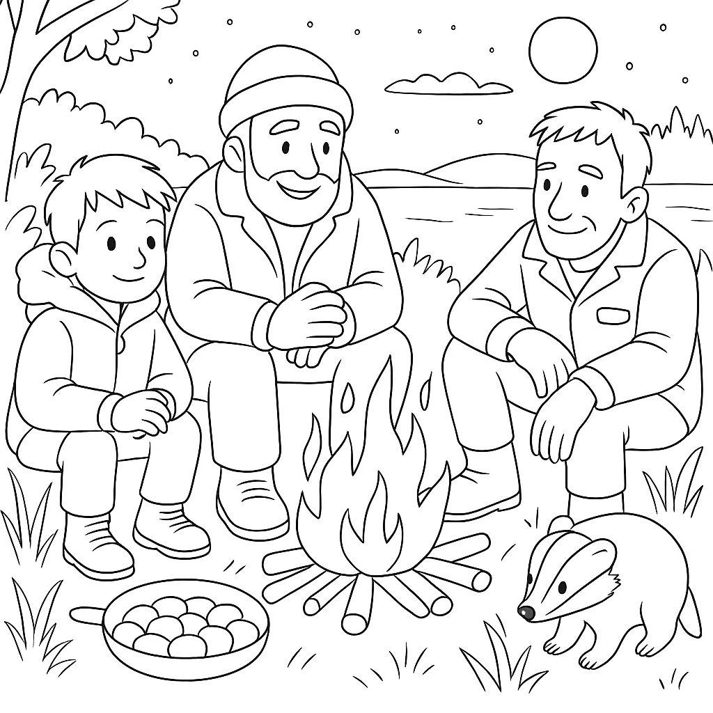 Раскраска по сказке "Барсучий нос"