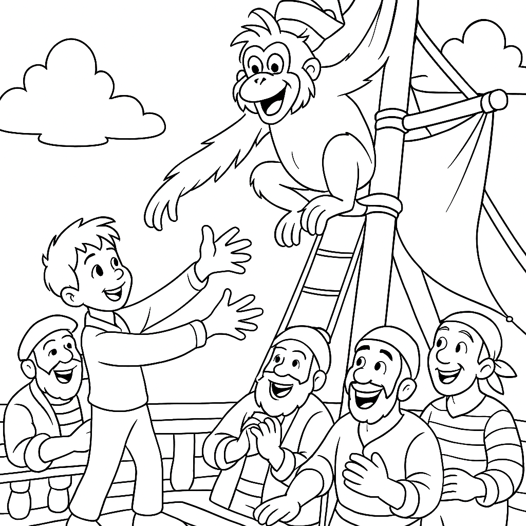 Раскраска по сказке "Прыжок"