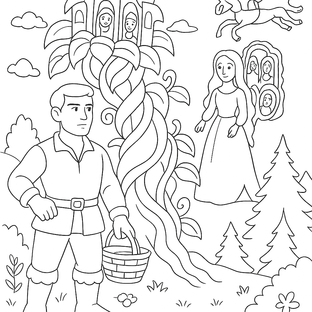 Раскраски: Пять золотых плодов