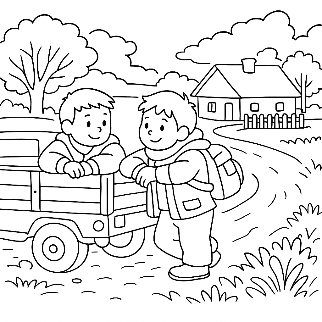 Раскраска по сказке "Хозяйственная собака на белорусском хуторе"