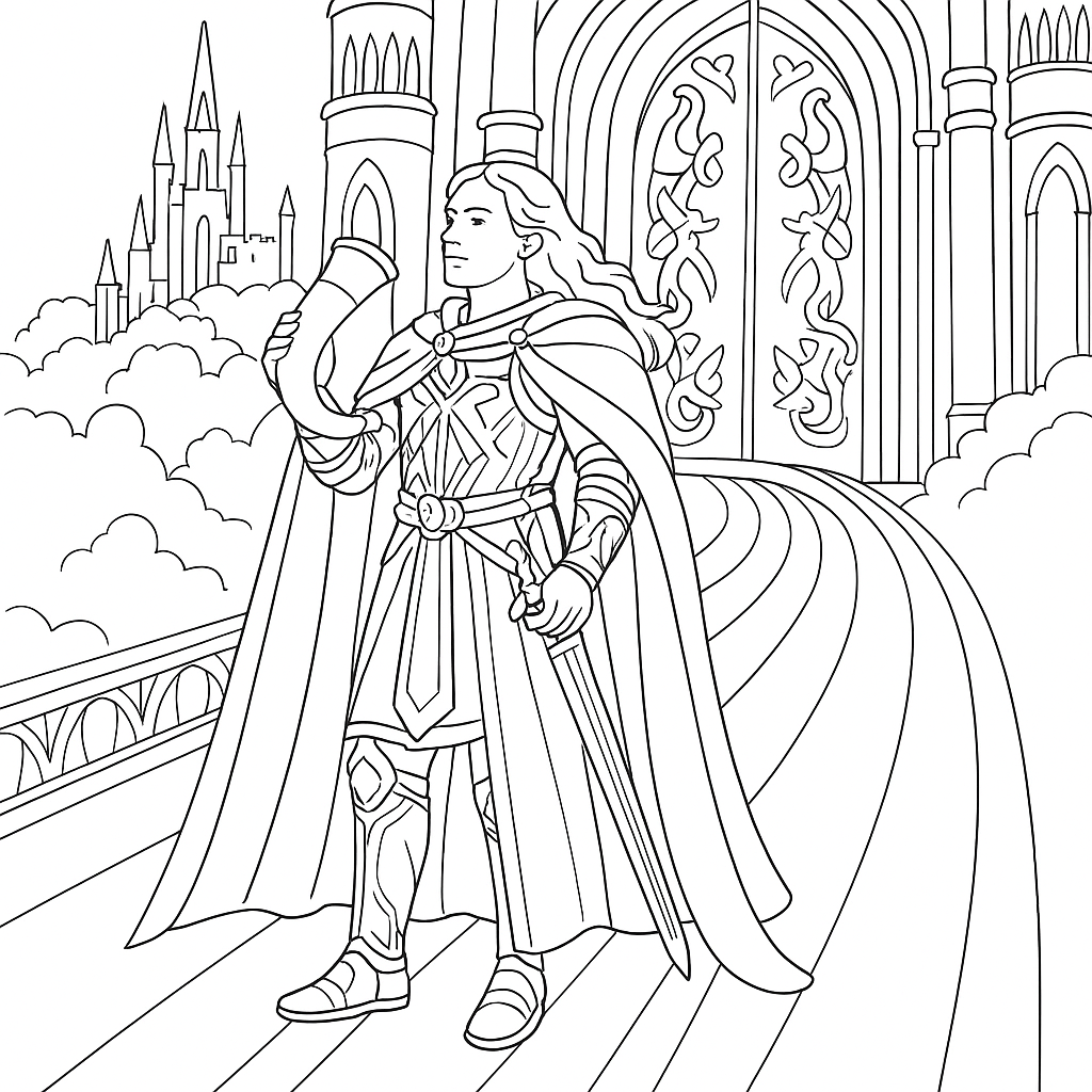 Раскраска по сказке "Асгард"