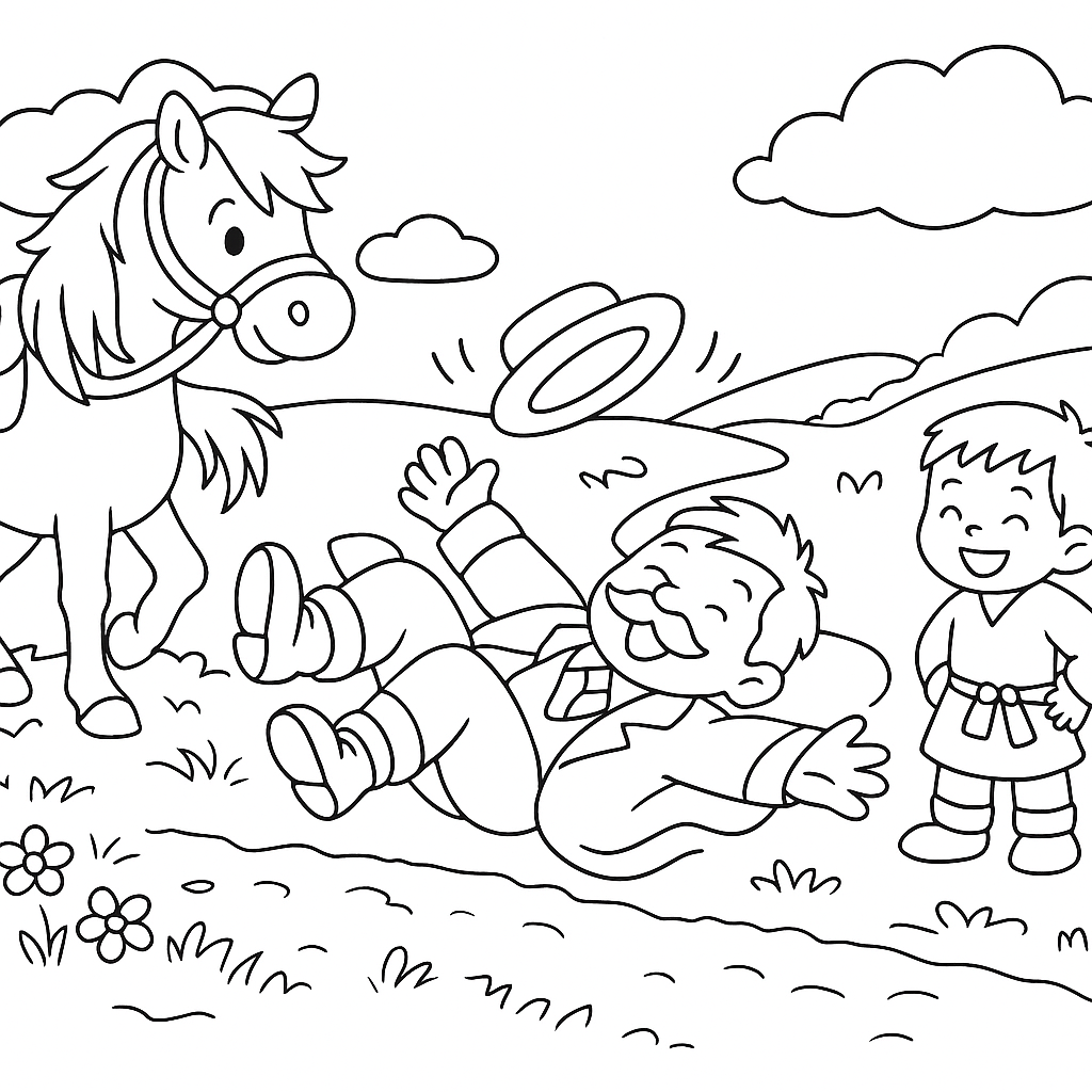 Раскраска по сказке "Мудрый малыш"