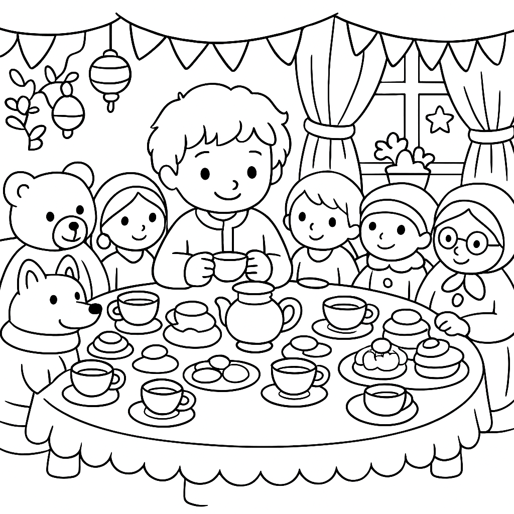 Раскраска по сказке "Ванькины именины"