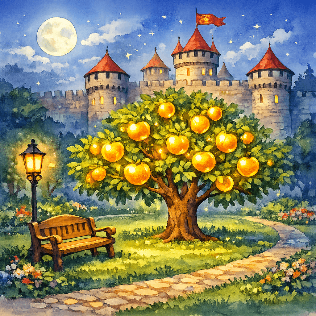 Царский сад и яблоня с золотыми яблоками