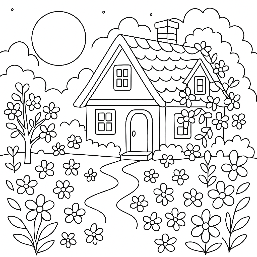 Раскраска по сказке "Спи моя радость усни"