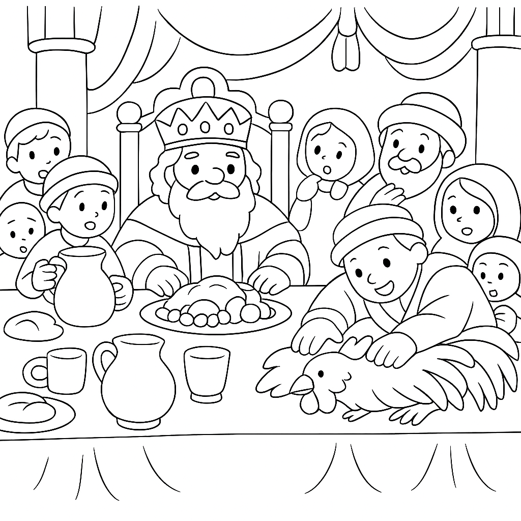 Раскраска по сказке "Летучий корабль"