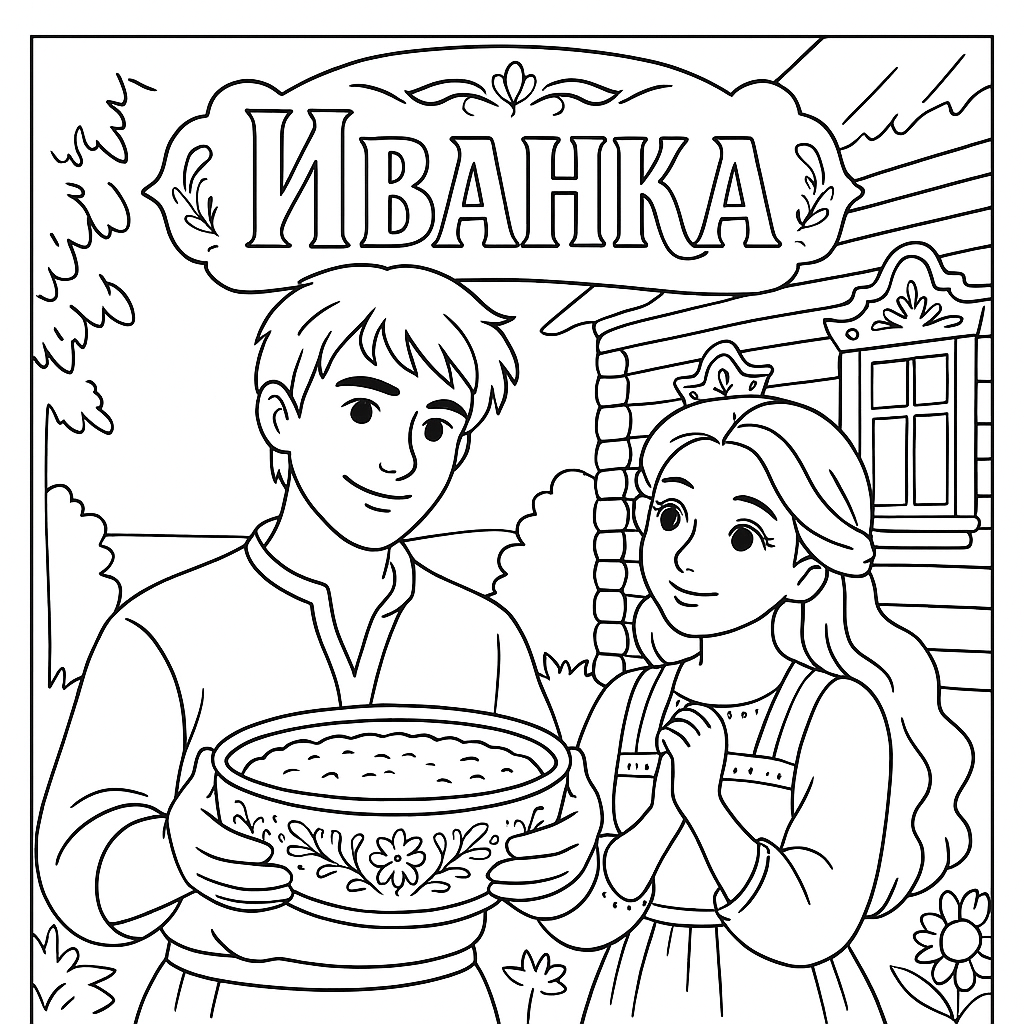 Раскраска по сказке "Потерянное слово"