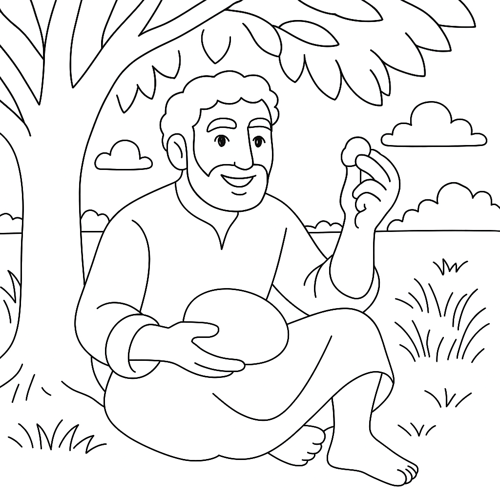 Раскраска по сказке "Хлеб и золото"