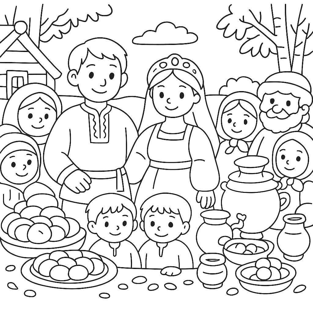 Раскраска по сказке "Доброе слово"