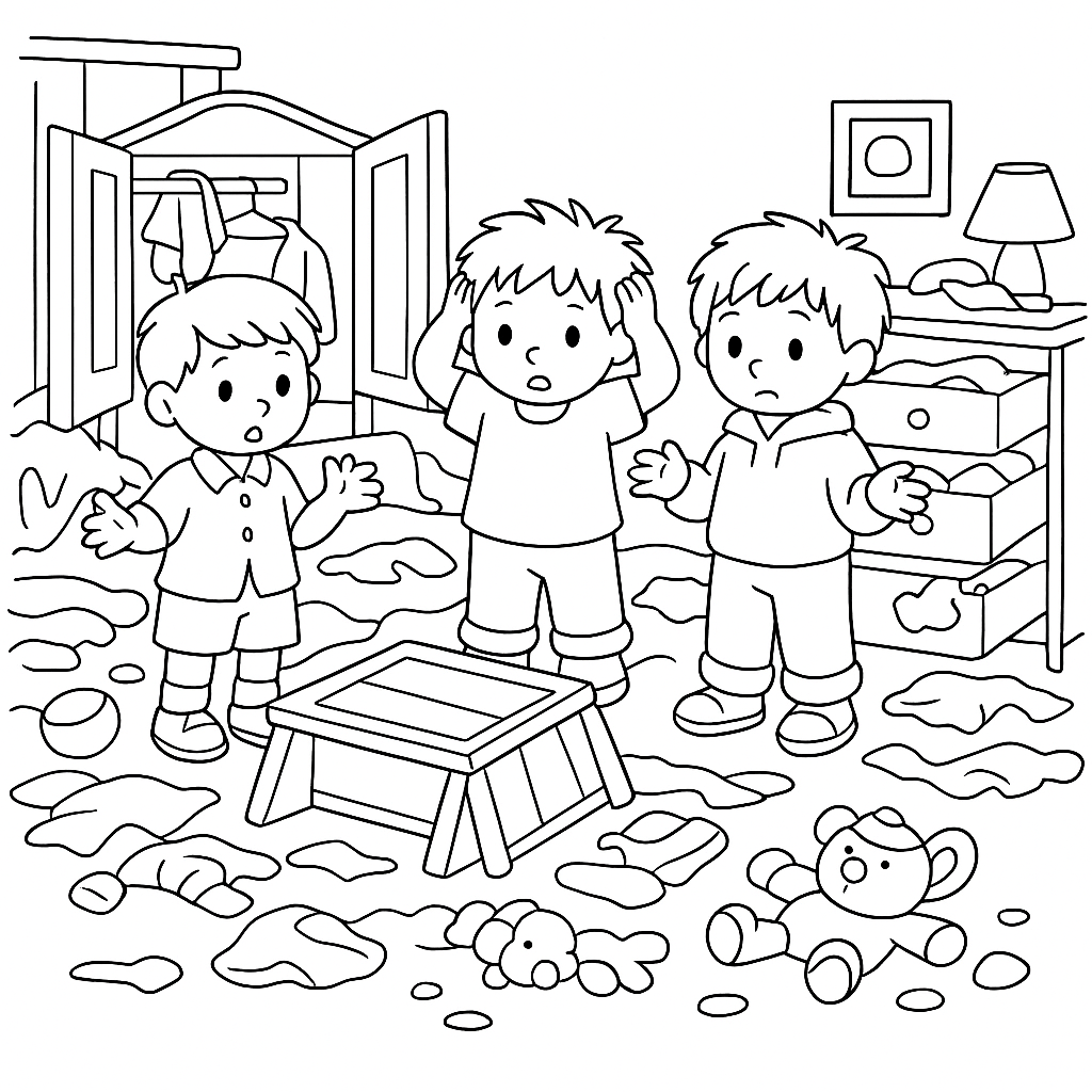 Раскраска по сказке "Находчивость"