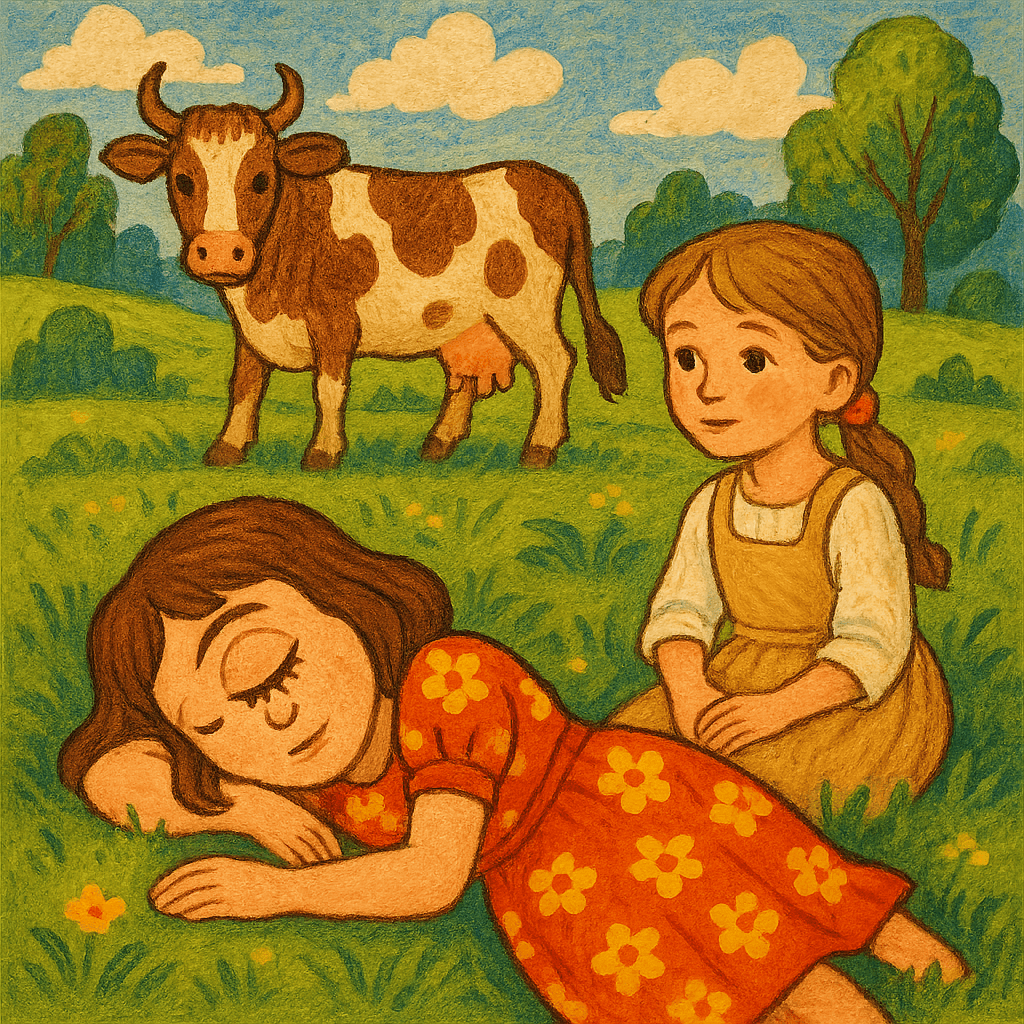 Одноглазка спит на солнышке, а Хаврошечка рядом