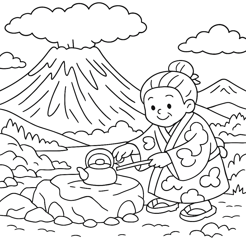 Раскраска по сказке "Дракон и волшебник"