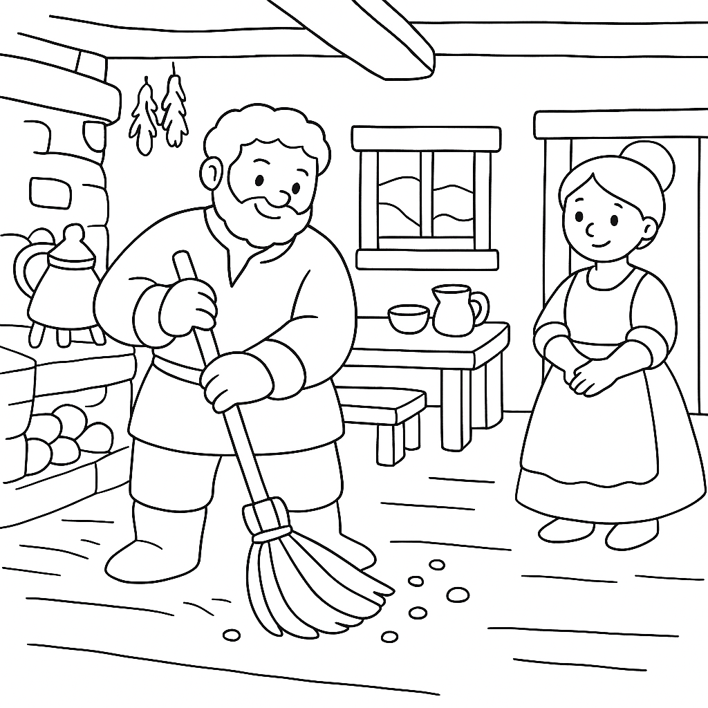 Раскраска по сказке "Обыкновенное чудо"