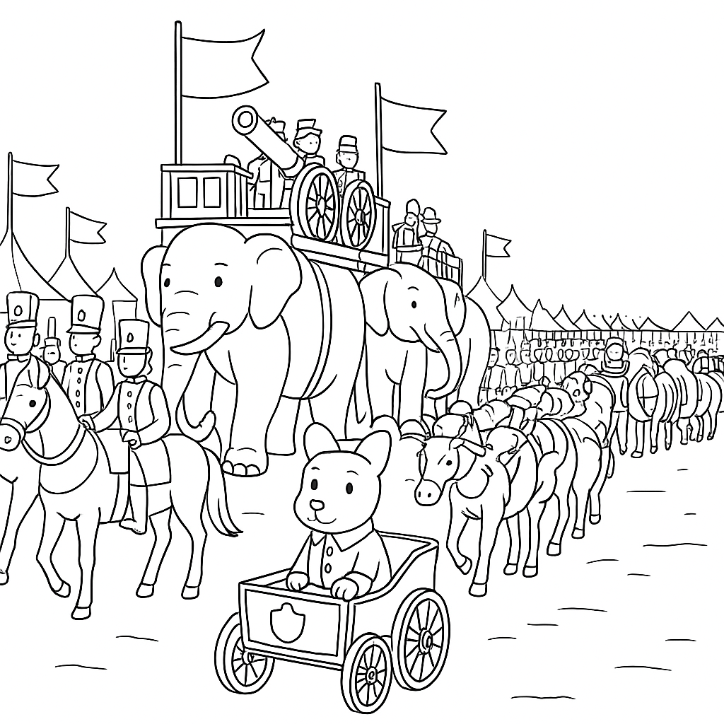 Раскраска по сказке "Слуги её величества"